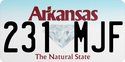 AR license plate 231MJF