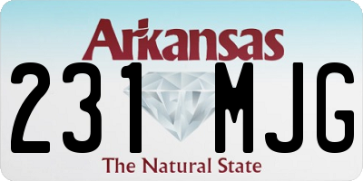 AR license plate 231MJG