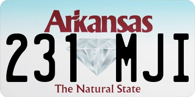 AR license plate 231MJI