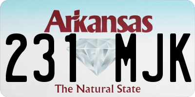 AR license plate 231MJK