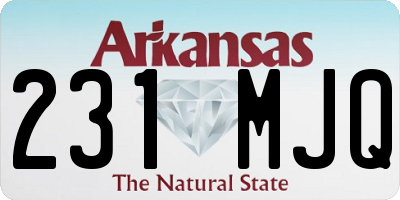 AR license plate 231MJQ