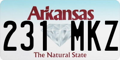 AR license plate 231MKZ