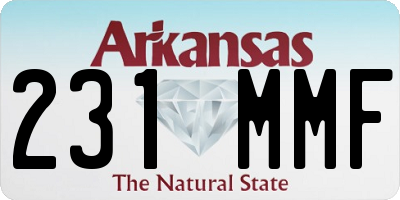 AR license plate 231MMF