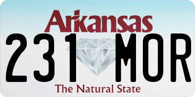 AR license plate 231MOR