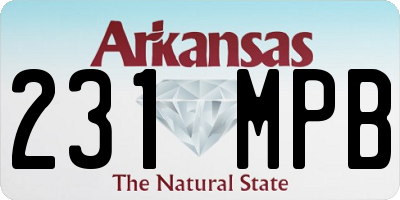 AR license plate 231MPB