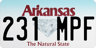 AR license plate 231MPF