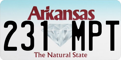 AR license plate 231MPT