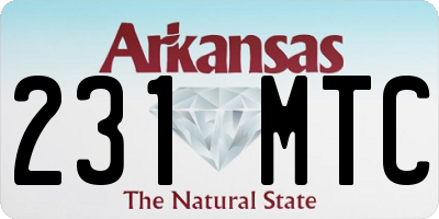 AR license plate 231MTC