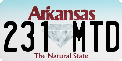 AR license plate 231MTD