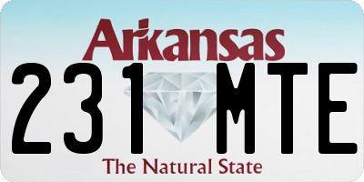 AR license plate 231MTE