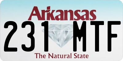 AR license plate 231MTF