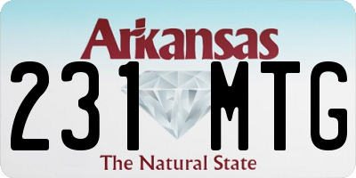 AR license plate 231MTG
