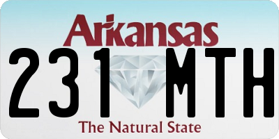 AR license plate 231MTH