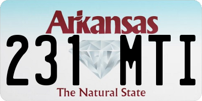 AR license plate 231MTI