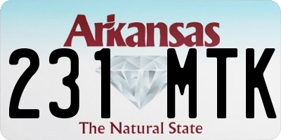 AR license plate 231MTK