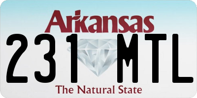 AR license plate 231MTL