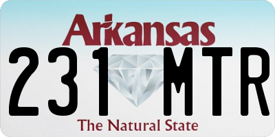 AR license plate 231MTR