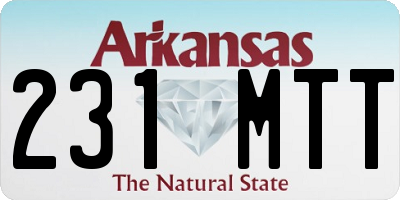 AR license plate 231MTT
