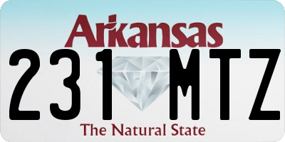 AR license plate 231MTZ