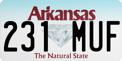 AR license plate 231MUF