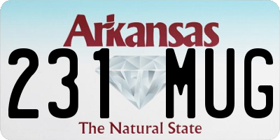 AR license plate 231MUG