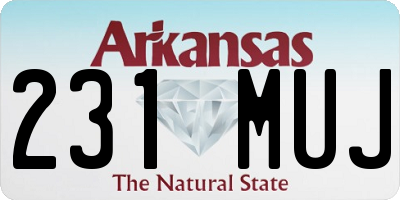 AR license plate 231MUJ