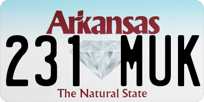 AR license plate 231MUK