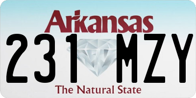 AR license plate 231MZY