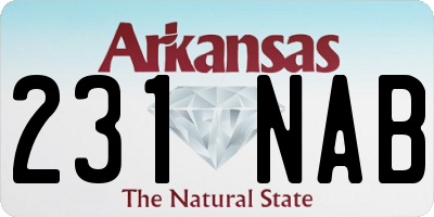 AR license plate 231NAB