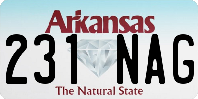 AR license plate 231NAG