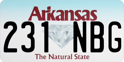AR license plate 231NBG