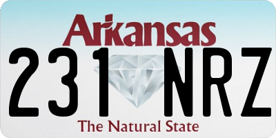 AR license plate 231NRZ
