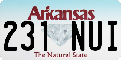 AR license plate 231NUI