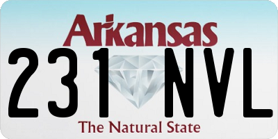 AR license plate 231NVL