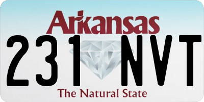 AR license plate 231NVT