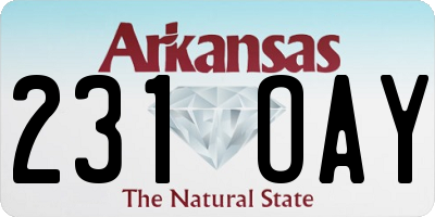 AR license plate 231OAY