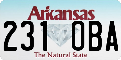 AR license plate 231OBA