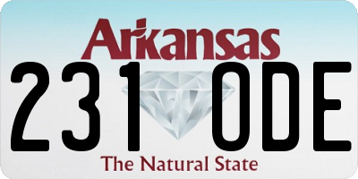 AR license plate 231ODE