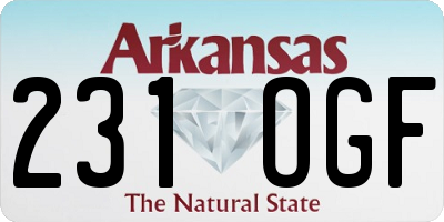 AR license plate 231OGF