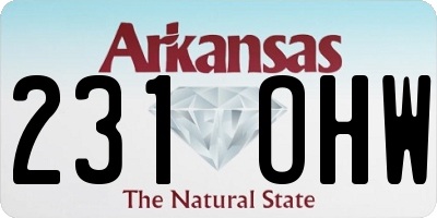 AR license plate 231OHW