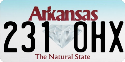 AR license plate 231OHX