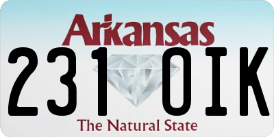 AR license plate 231OIK
