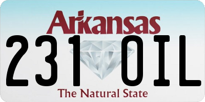 AR license plate 231OIL