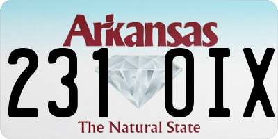 AR license plate 231OIX