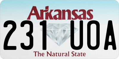 AR license plate 231UOA