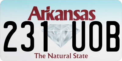 AR license plate 231UOB