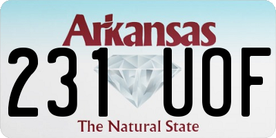 AR license plate 231UOF