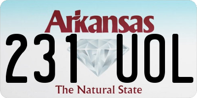 AR license plate 231UOL