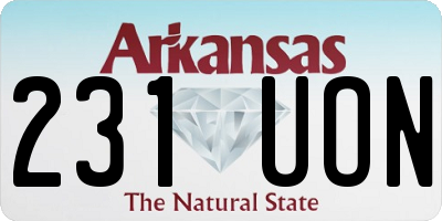 AR license plate 231UON