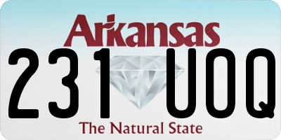 AR license plate 231UOQ